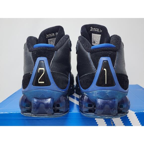 Adidas Kevin Garnett 3 '2 MALIK' BLACK BLUE 809521 Size 10.5 WORN - Picture 4 of 8